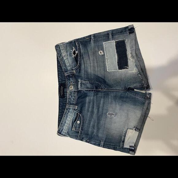 Madison Scotch and Soda Patchwork Cutoff Denim Shorts - Picture 1 of 9